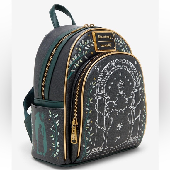 Loungefly The Lord of the Rings Doors of Durin Glow-in-the-Dark Mini Backpack - Picture 2 of 4